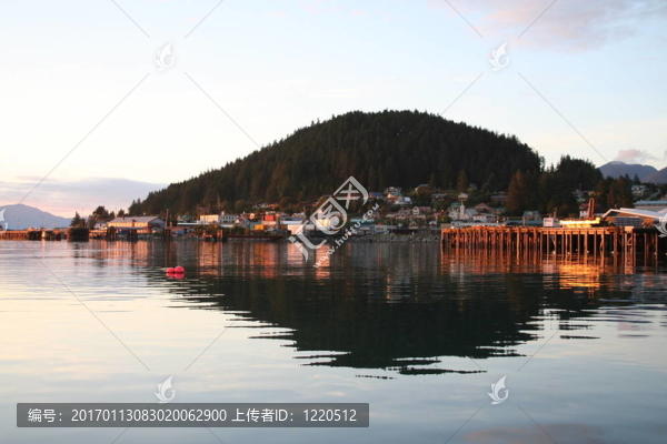 阿拉斯加島日落