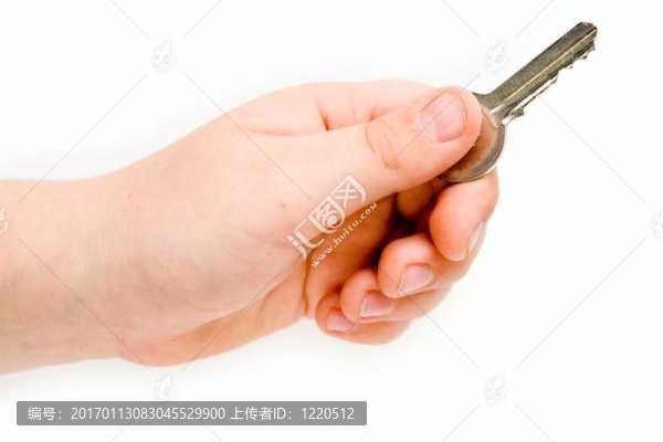 用鑰匙的手