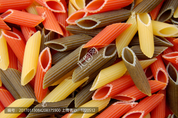 通心粉三色面食背景