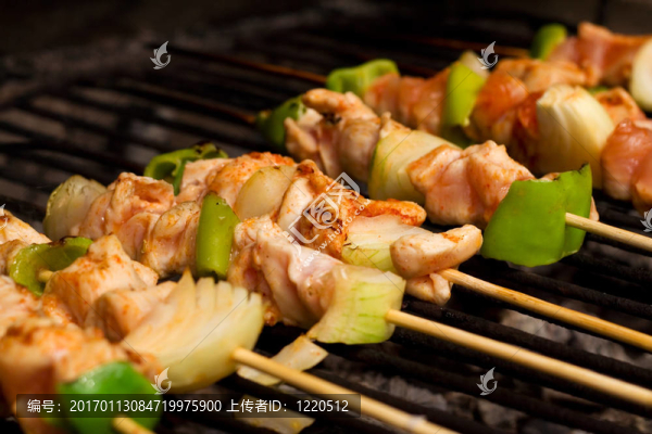 雞肉和蔬菜燒烤