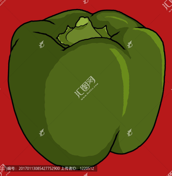 綠色辣椒插圖