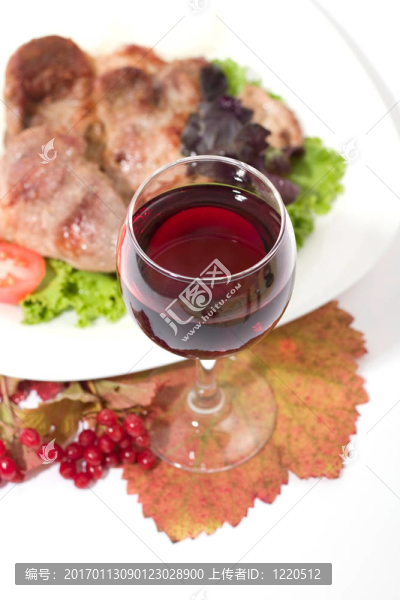 烤肉紅葡萄酒