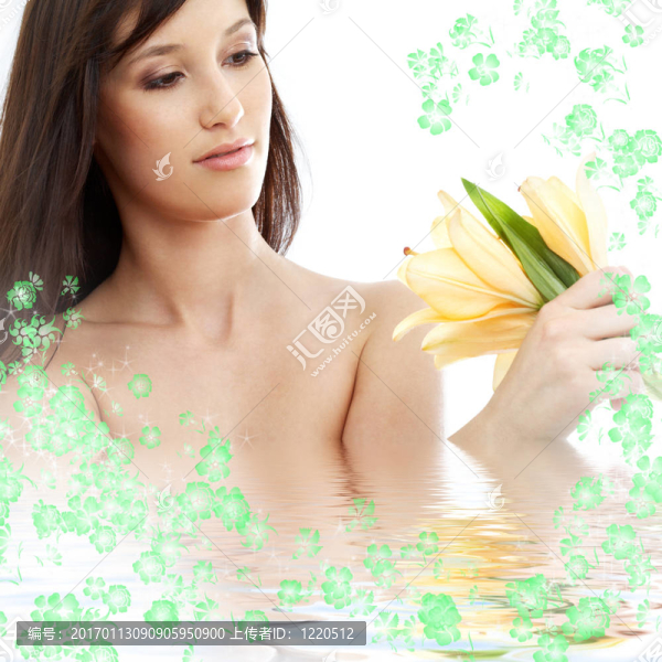在水2花黑色的快樂