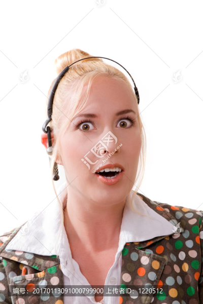 漂亮的金發(fā)女人在休克