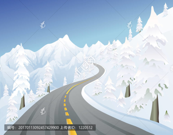 冬天的山路