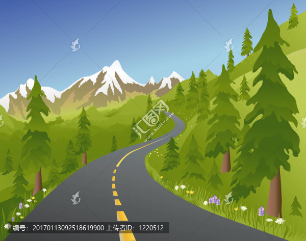 夏天的山路