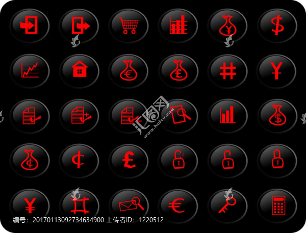 商業(yè)和金融網(wǎng)站按鈕