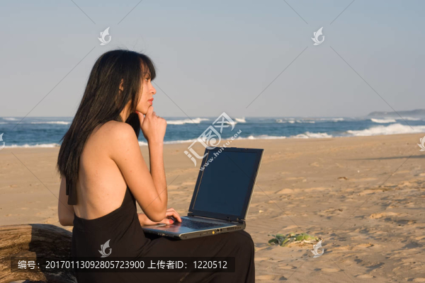 在戶外工作