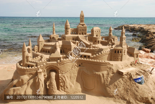 海灘上的沙堡
