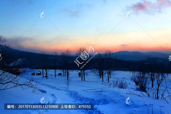 林海雪原,雪鄉(xiāng),日出,白雪,冬