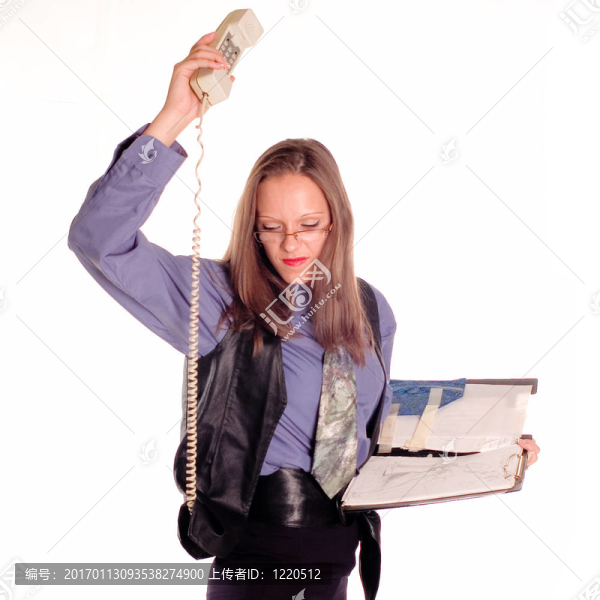 商務女人和電話