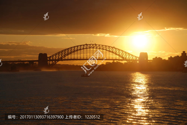 悉尼港橋黃金日落