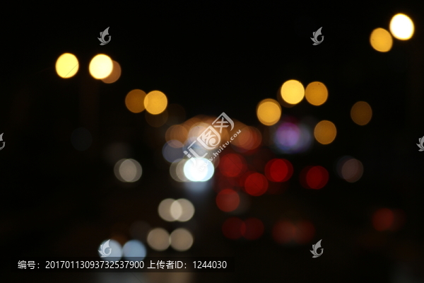城市夜景光斑