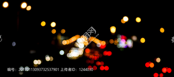 城市夜景光斑