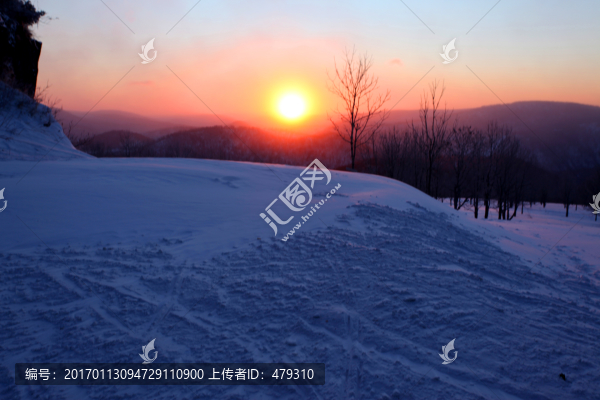 林海雪原,雪鄉(xiāng),日出,白雪,冬