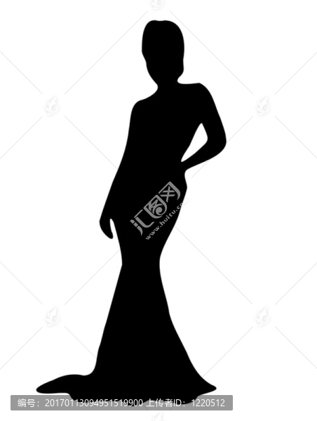 優(yōu)雅的女士剪影