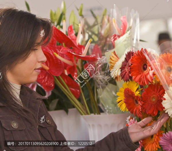 女人買的花