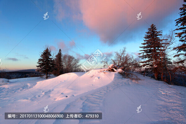 林海雪原,雪鄉(xiāng),日出