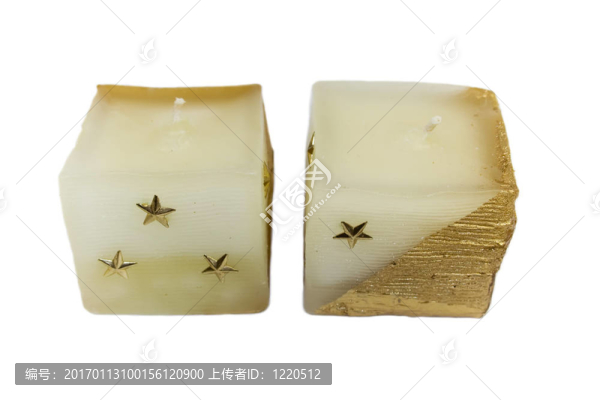 兩支金色圣誕蠟燭