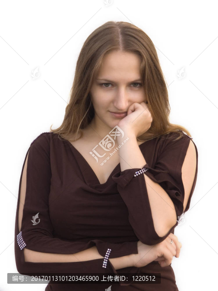 微笑的年輕女孩
