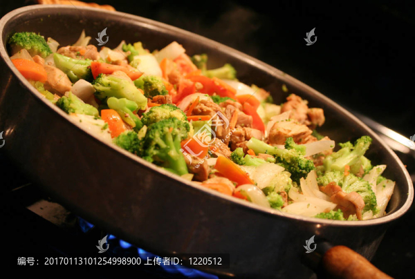 在鍋里翻炒
