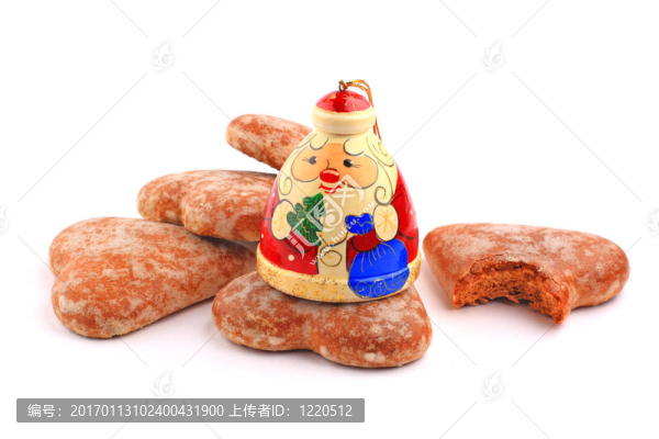 Santa和被咬的蜂蜜蛋糕
