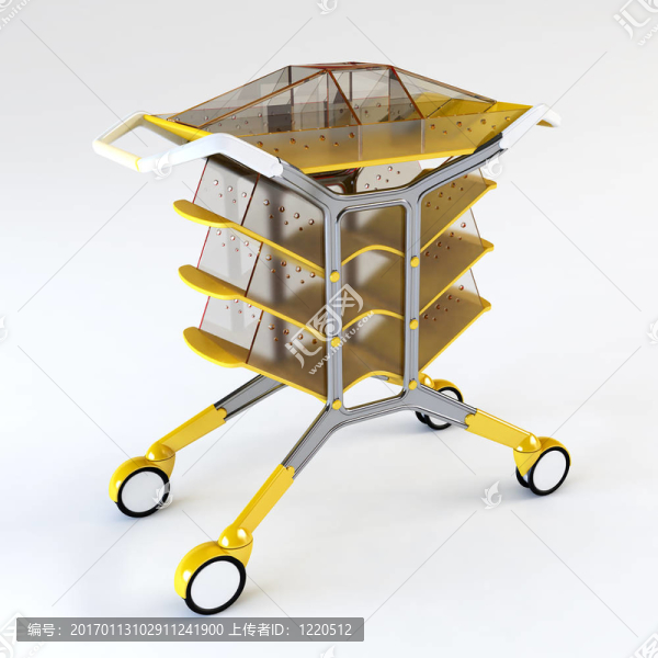 手推車的3D渲染