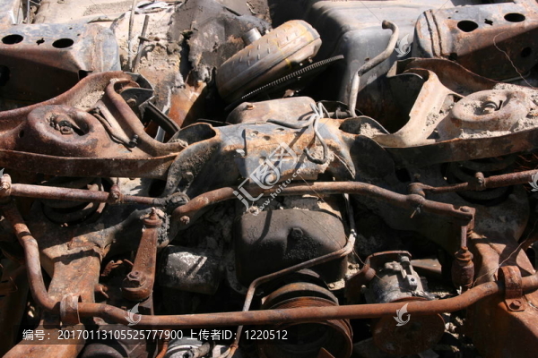 生銹的汽車零件