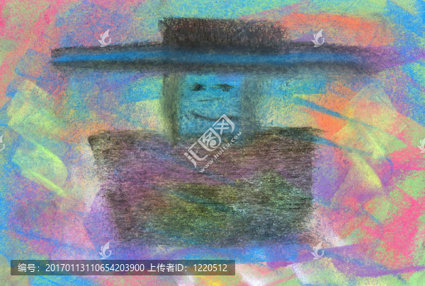 粉彩：人和Sombrero