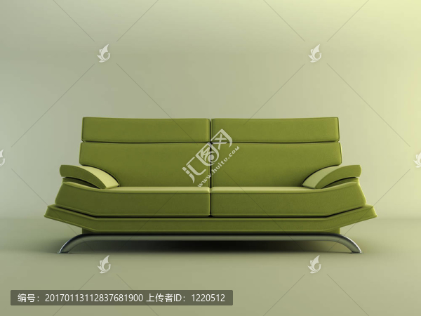 現(xiàn)代的綠色沙發(fā)