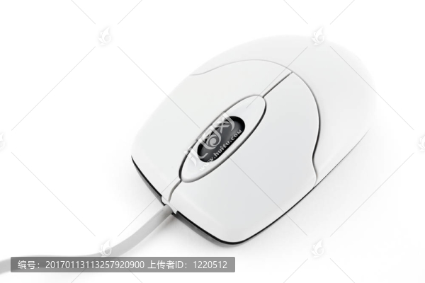 白色背景上的電腦鼠標