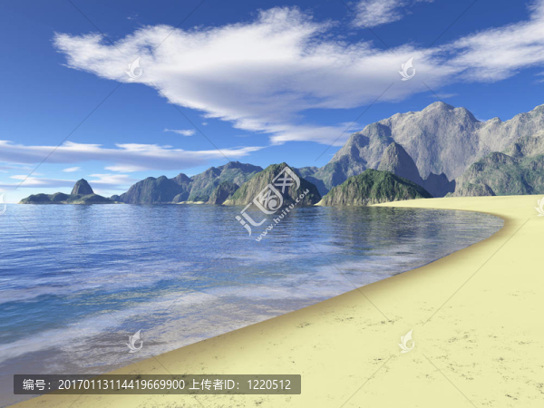海灘和山脈