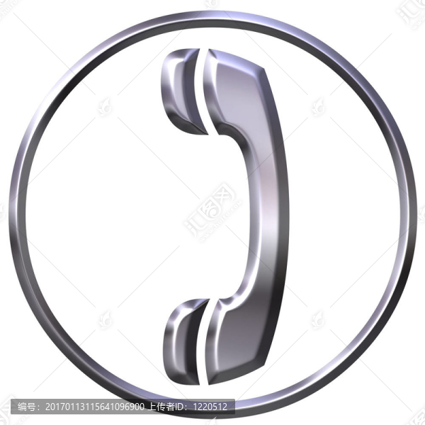 三維銀電話標(biāo)志