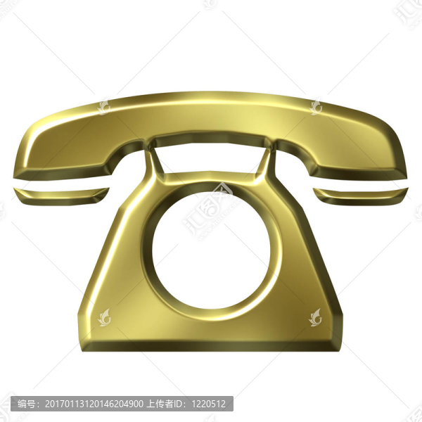 3D金色電話