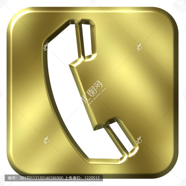三維黃金電話標(biāo)志