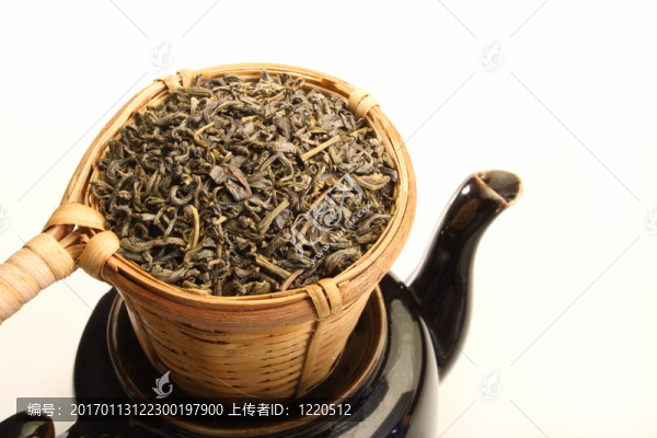 在過濾器的綠茶