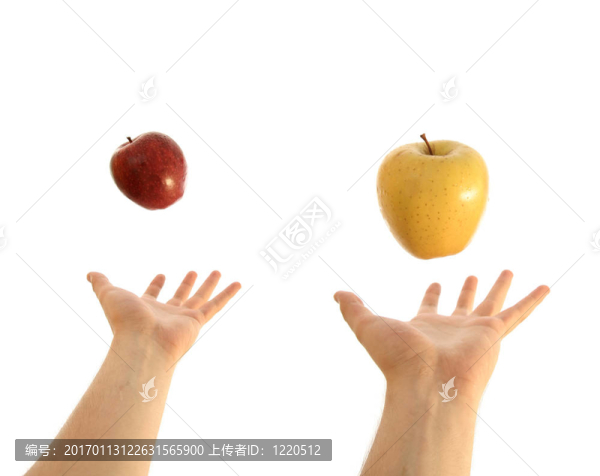 黃色和紅色的蘋果