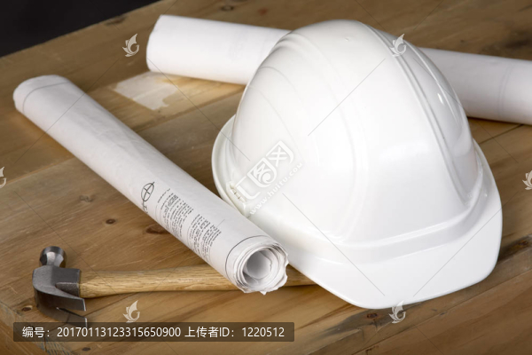 圖紙和安全帽