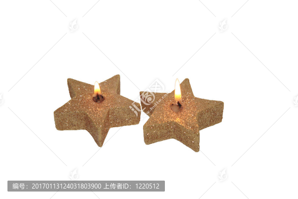 帶有裁剪路徑的星形蠟燭