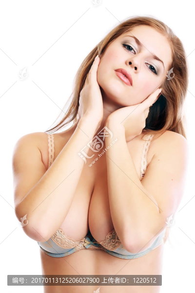 穿著藍色內(nèi)衣的性感女人