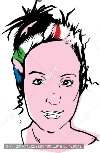美麗的女模特