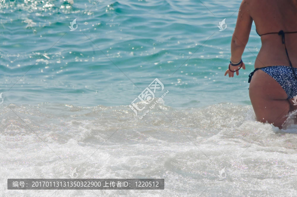 在海灘上