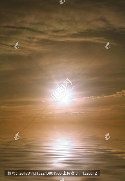 在炎熱的夏天的一天結(jié)束的日落