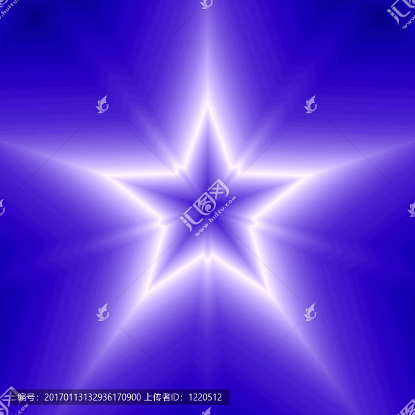 藍(lán)色五點(diǎn)星設(shè)計(jì)