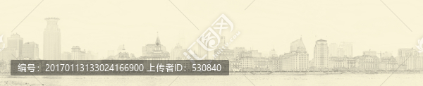 上海外灘線描
