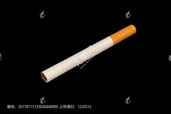 黑色背景上的孤立香煙