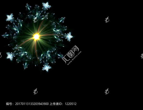 美麗的藍(lán)色煙花