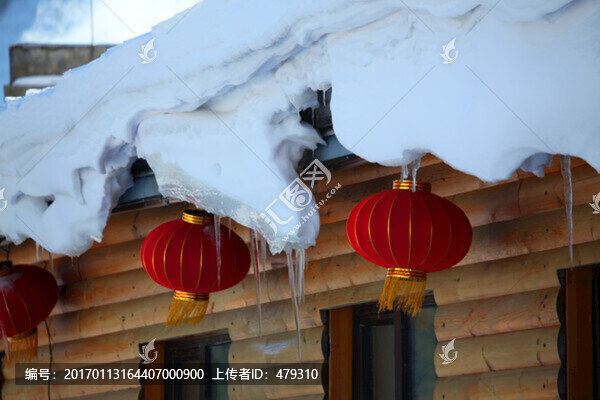 雪鄉(xiāng),雙峰林場(chǎng),春節(jié),紅燈,燈