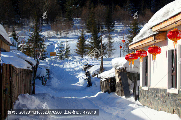 雪鄉(xiāng),雙峰林場,春節(jié),紅燈,燈