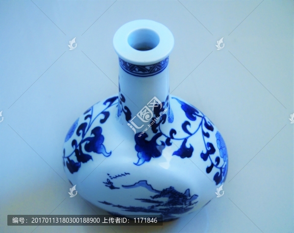 青花瓷酒瓶,白酒瓶,藍花瓶